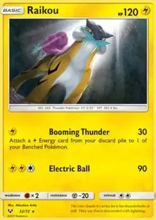 2017 Pokemon Shining Legends #32/73 - Raikou