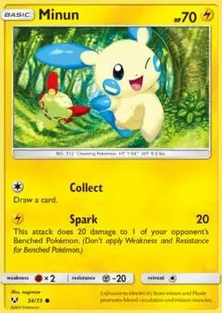 2017 Pokemon Shining Legends #34/73 - Minun