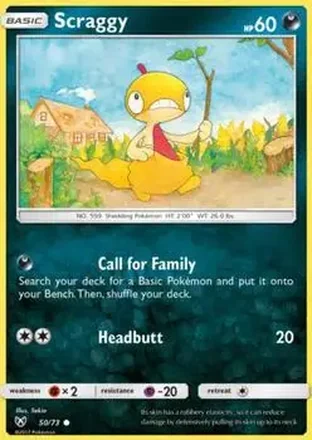 2017 Pokemon Shining Legends #50/73 - Scraggy