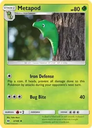 2017 Pokemon Sun & Moon #2/149 - Metapod