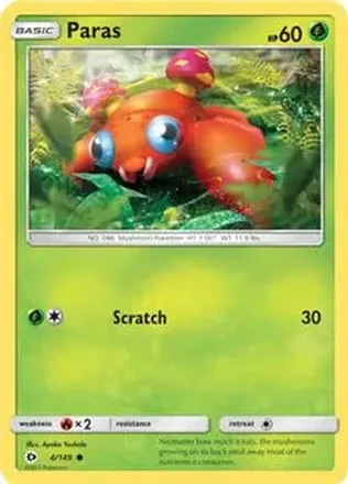 2017 Pokemon Sun & Moon #4/149 - Paras