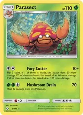2017 Pokemon Sun & Moon #5/149 - Parasect