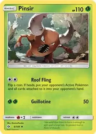 2017 Pokemon Sun & Moon #6/149 - Pinsir