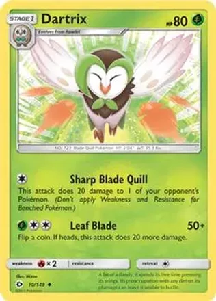 2017 Pokemon Sun & Moon #10/149 - Dartrix