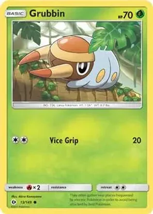 2017 Pokemon Sun & Moon #13/149 - Grubbin