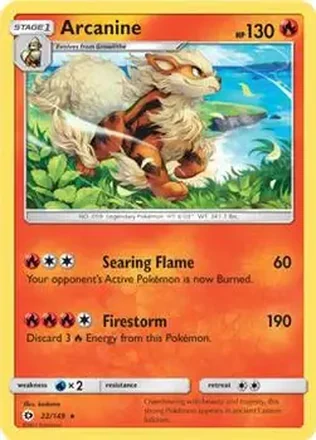 2017 Pokemon Sun & Moon #22/149 - Arcanine