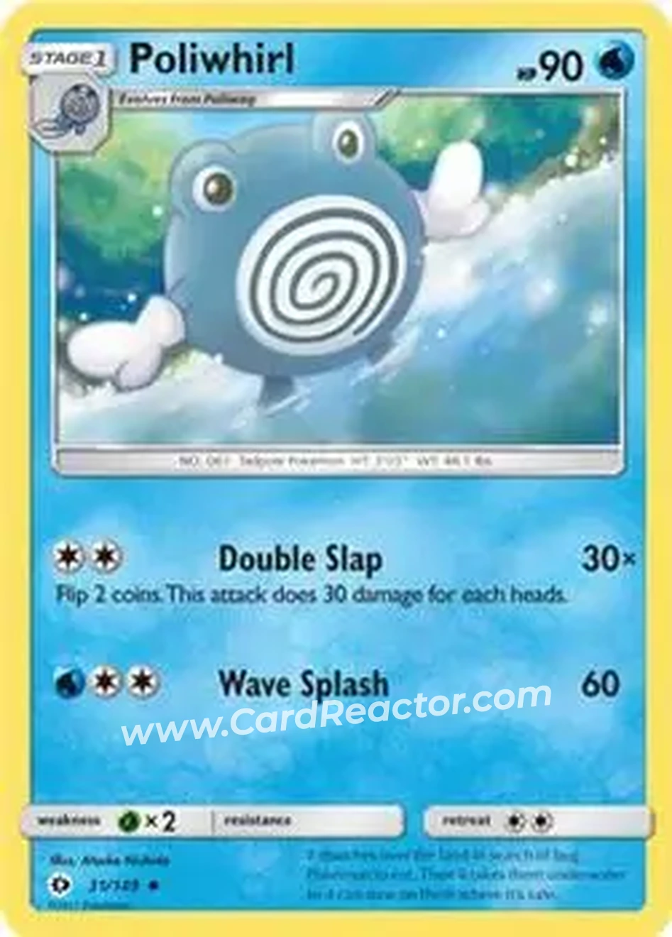 2017 Pokemon Sun & Moon #31/149 - Poliwhirl - Front
