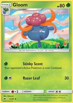 2017 Pokemon Sun & Moon Burning Shadows #5/147 - Gloom