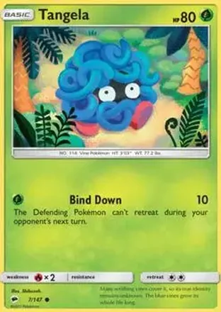 2017 Pokemon Sun & Moon Burning Shadows #7/147 - Tangela