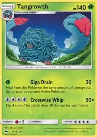 2017 Pokemon Sun & Moon Burning Shadows #8/147 - Tangrowth