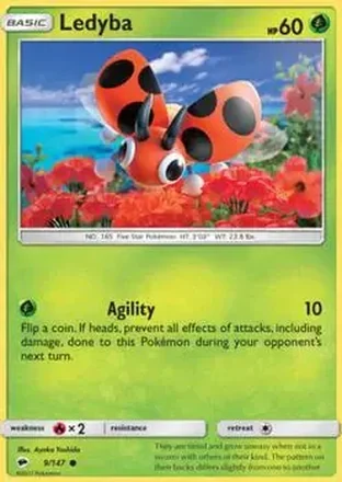 2017 Pokemon Sun & Moon Burning Shadows #9/147 - Ledyba