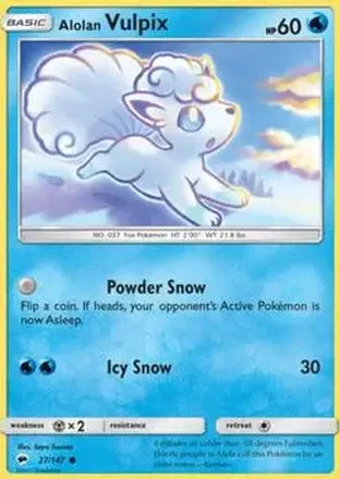 2017 Pokemon Sun & Moon Burning Shadows #27/147 - Vulpix