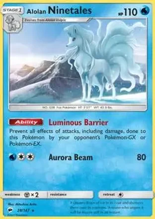 2017 Pokemon Sun & Moon Burning Shadows #28/147 - Ninetales