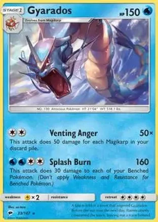 2017 Pokemon Sun & Moon Burning Shadows #33/147 - Gyarados