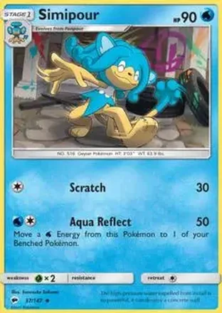 2017 Pokemon Sun & Moon Burning Shadows #37/147 - Simipour