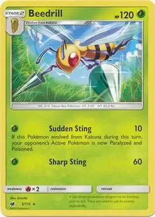 2017 Pokemon Sun & Moon Crimson Invasion #3/111 - Beedrill