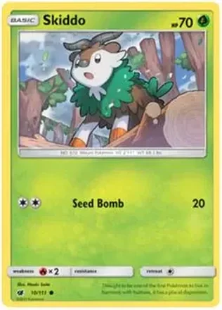 2017 Pokemon Sun & Moon Crimson Invasion #10/111 - Skiddo