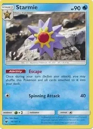 2017 Pokemon Sun & Moon Crimson Invasion #16/111 - Starmie