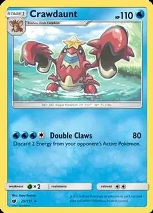 2017 Pokemon Sun & Moon Crimson Invasion #25/111 - Crawdaunt