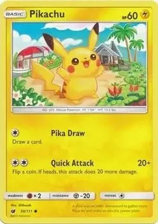2017 Pokemon Sun & Moon Crimson Invasion #30/111 - Pikachu