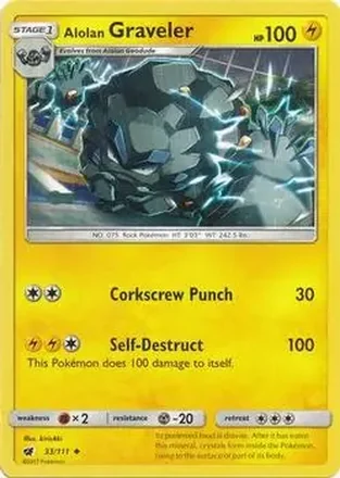 2017 Pokemon Sun & Moon Crimson Invasion #33/111 - Graveler