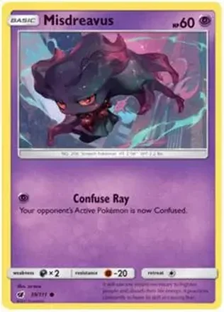 2017 Pokemon Sun & Moon Crimson Invasion #39/111 - Misdreavus