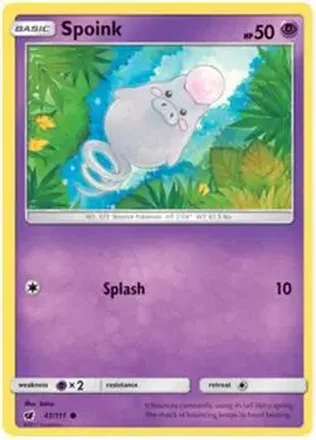2017 Pokemon Sun & Moon Crimson Invasion #41/111 - Spoink