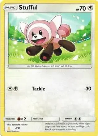 2017 Pokemon Sun & Moon Trainer Kit: Lycanroc & Alolan Raichu #4/30 - Stufful