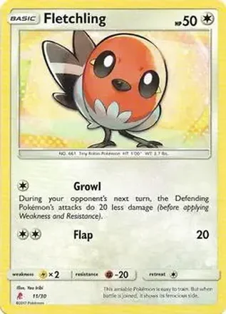 2017 Pokemon Sun & Moon Trainer Kit: Lycanroc & Alolan Raichu #11/30 - ヤヤコマ