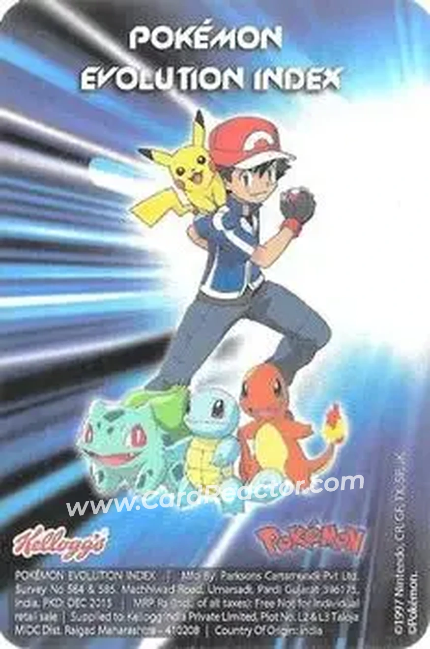 2016 Kellogg's Pokemon Evolution Index #NNO - Geodude - Graveler - Golem - Back