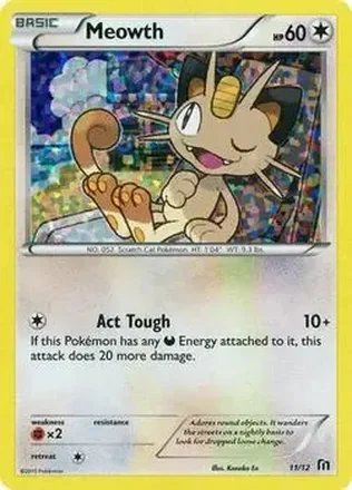 2016 Pokemon McDonald's Collection #11 - Meowth