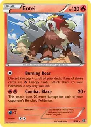 2015 Pokemon XY Ancient Origins #14/98 - Entei