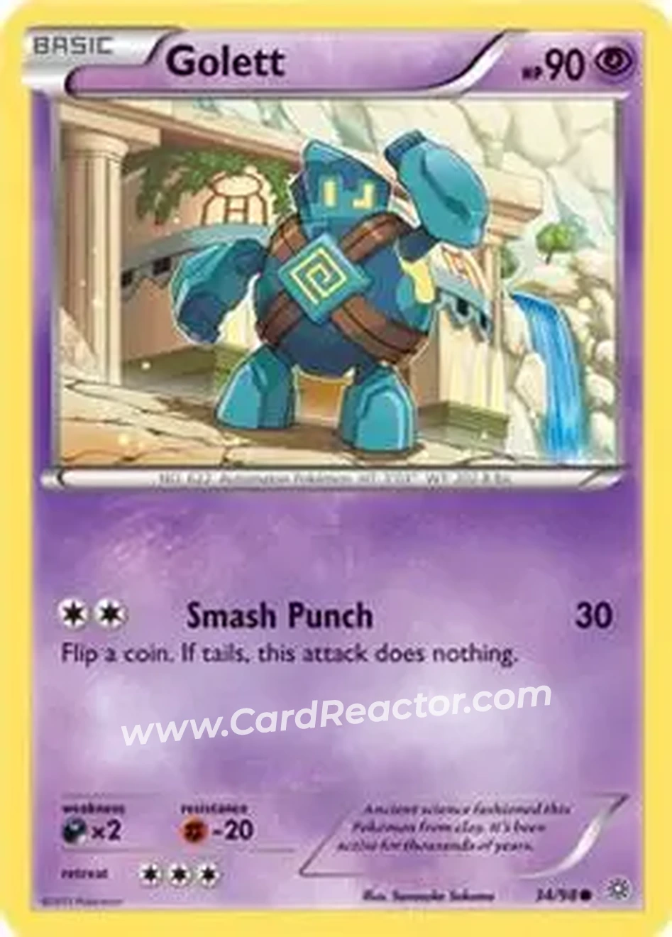 2015 Pokemon XY Ancient Origins #34/98 - Golett - Front