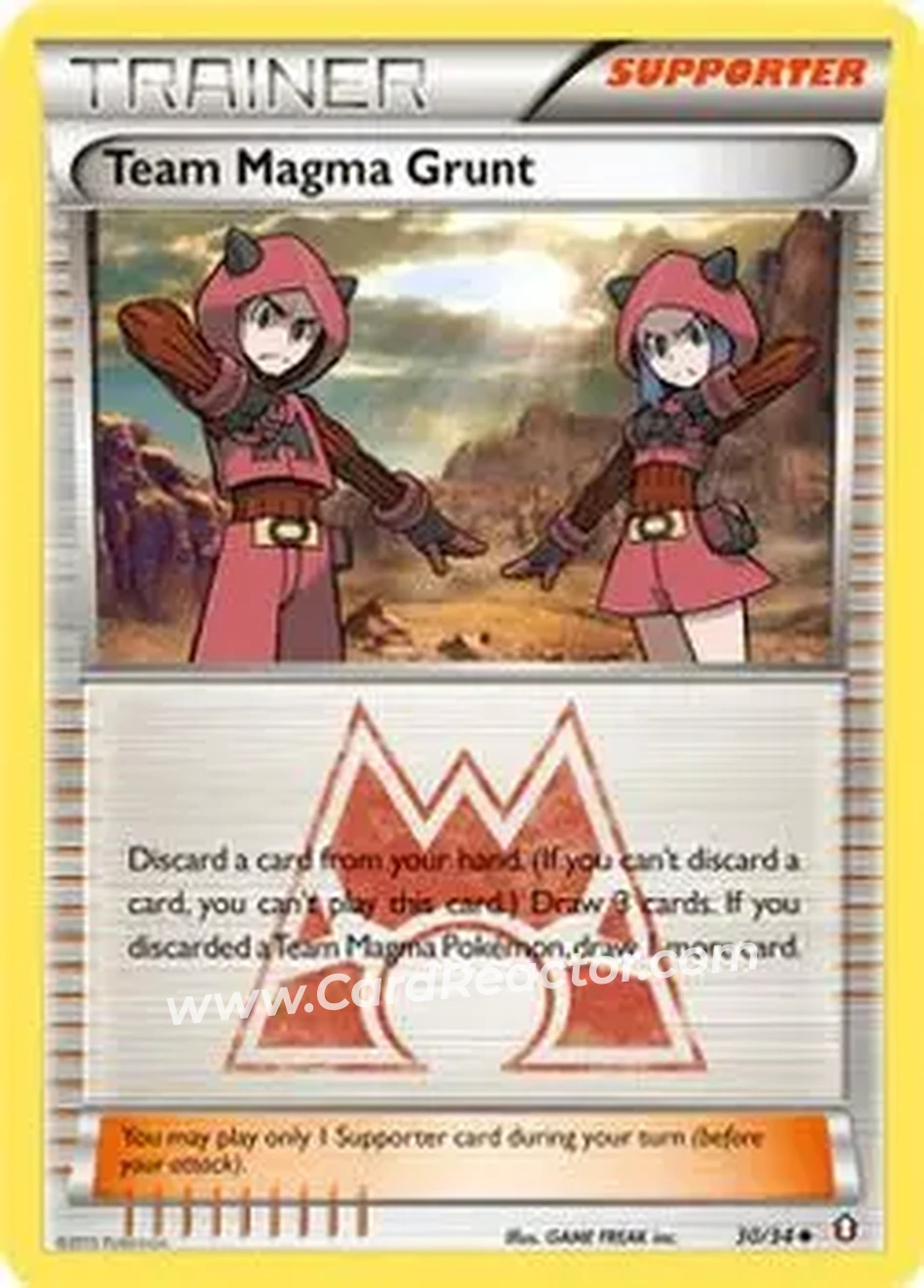 2015 Pokemon XY Double Crisis #30 - Team Magma Grunt