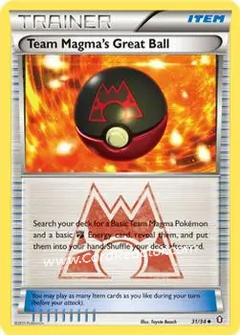 2015 Pokemon XY Double Crisis #31 - Team Magma's Great Ball