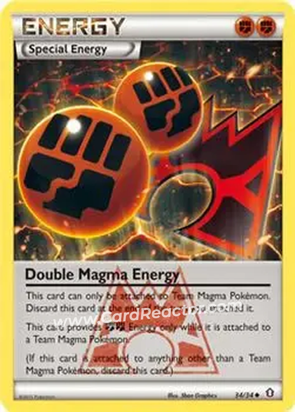 2015 Pokemon XY Double Crisis #34 - Double Magma Energy