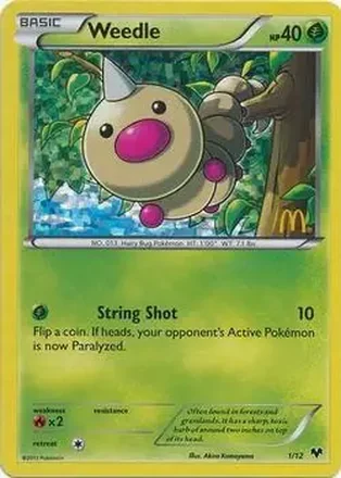 2014 Pokemon McDonald's Collection #1/12 - Weedle