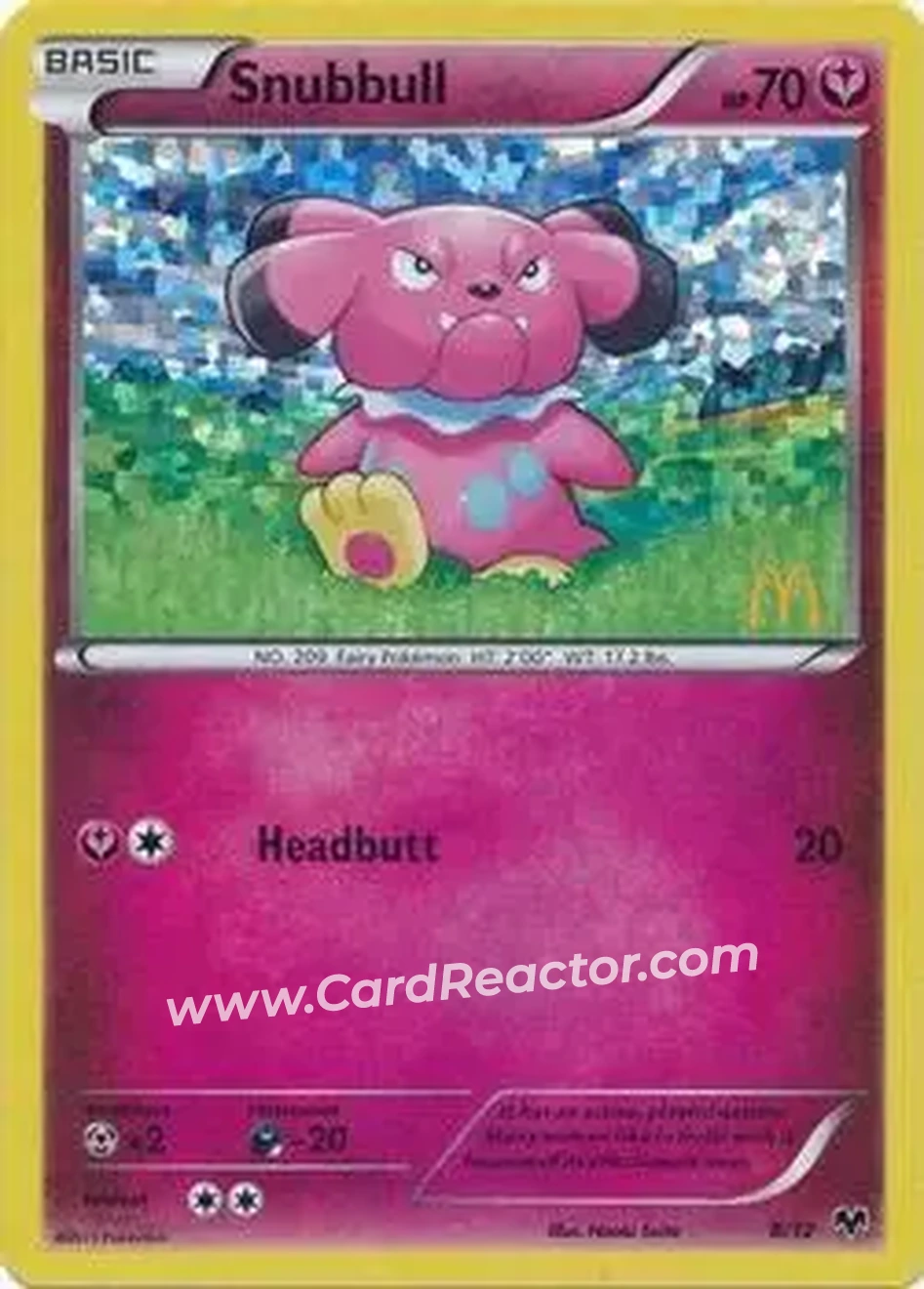 2014 Pokemon McDonald's Collection #8/12 - Snubbull - Front