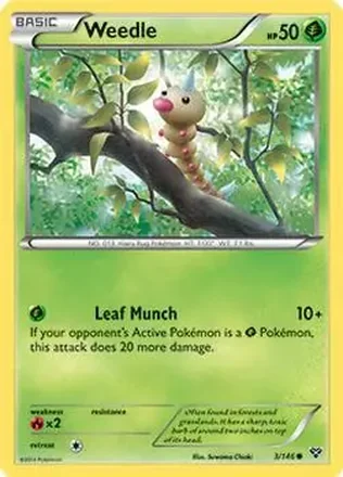 2014 Pokemon XY #3/146 - Weedle