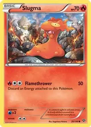 2014 Pokemon XY #20/146 - Ethan's Slugma