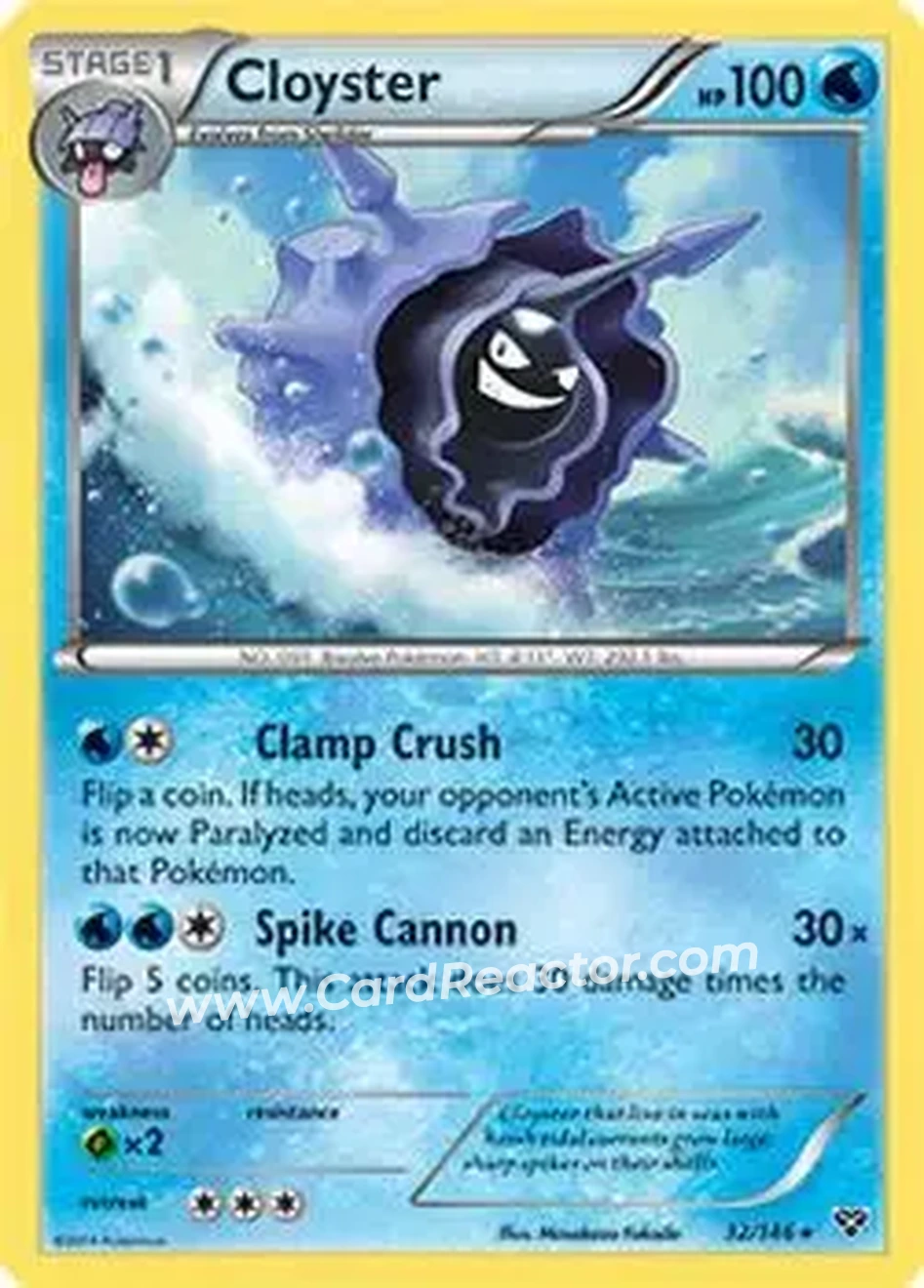 2014 Pokemon XY #32/146 - カスミのパルシェン - Front