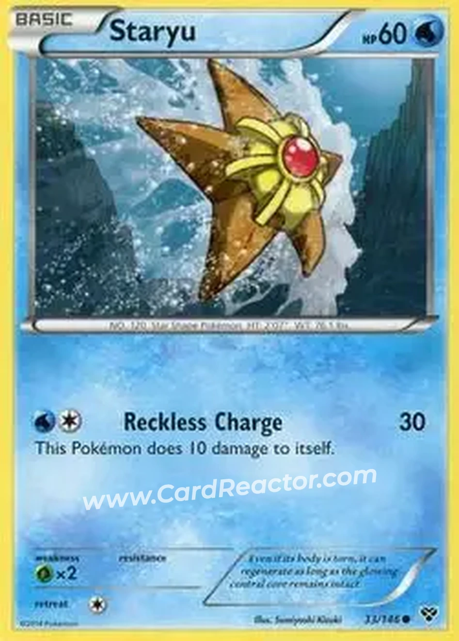 2014 Pokemon XY #33/146 - Staryu - Front
