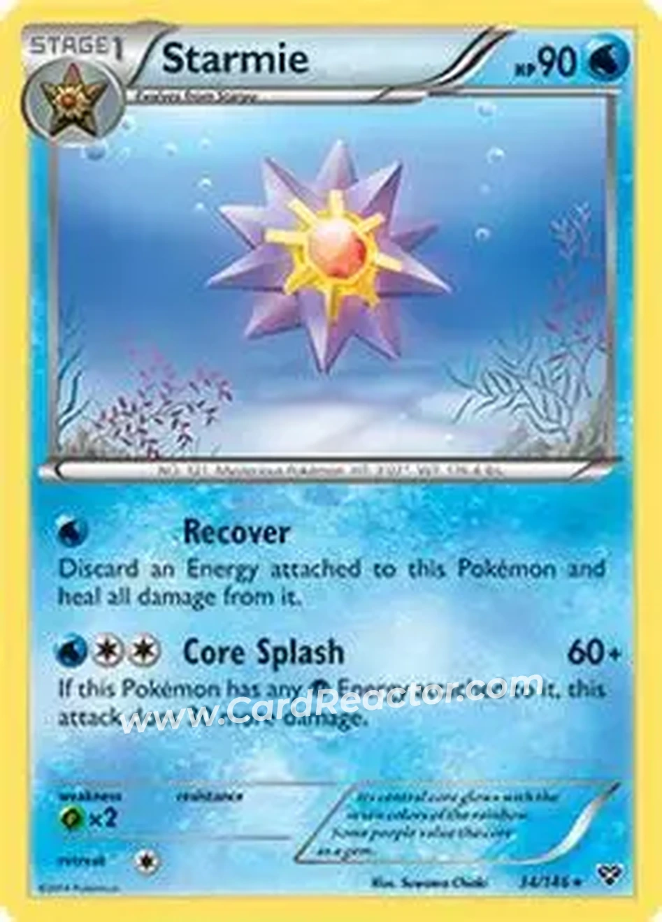 2014 Pokemon XY #34/146 - Starmie - Front