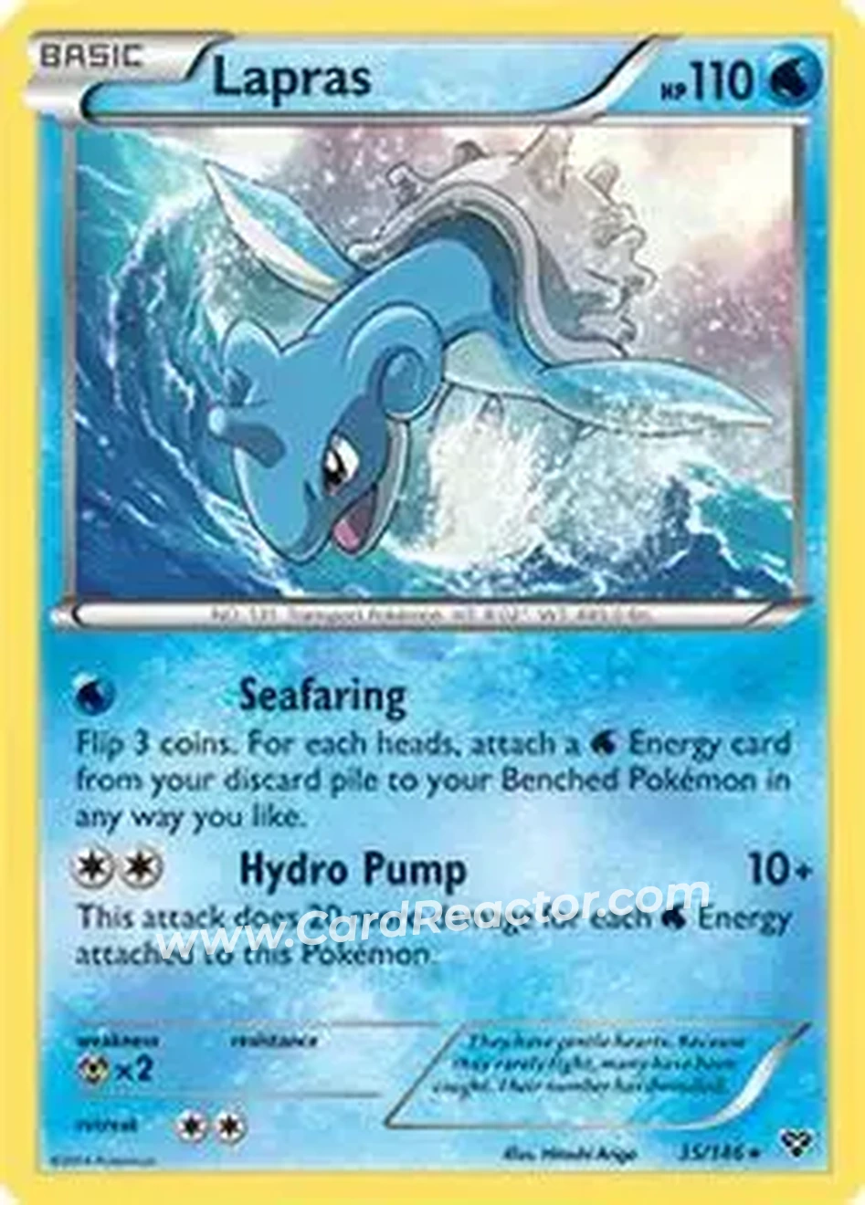 2014 Pokemon XY #35/146 - Lapras - Front