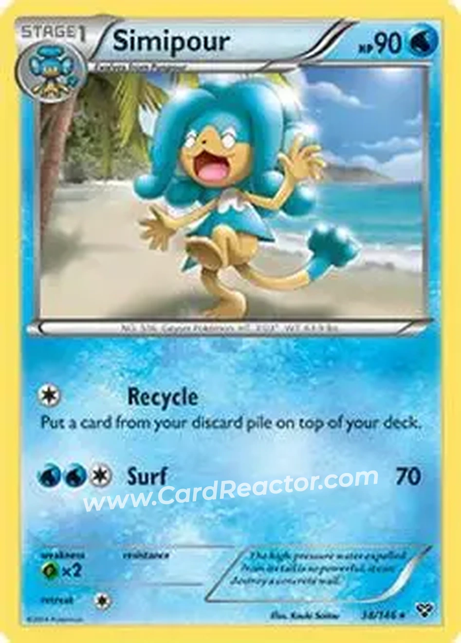 2014 Pokemon XY #38/146 - Simipour - Front
