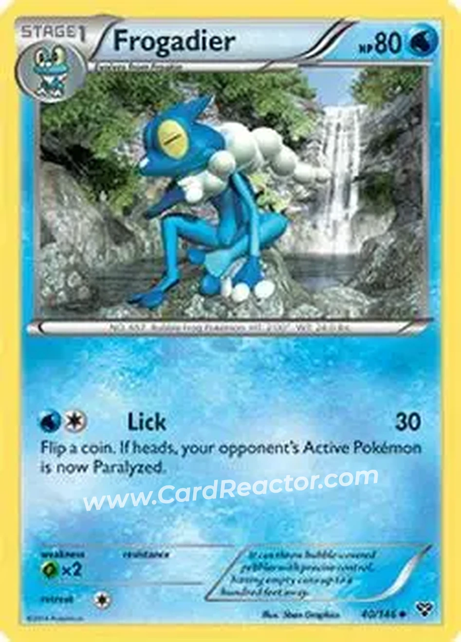 2014 Pokemon XY #40/146 - Frogadier - Front