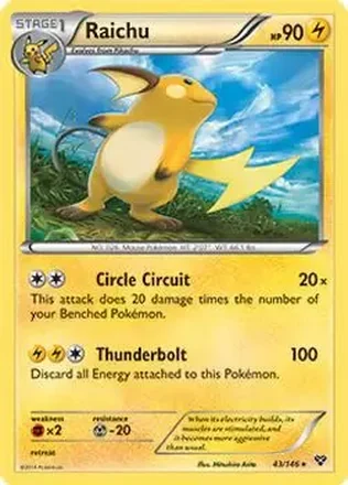 2014 Pokemon XY #43/146 - Raichu