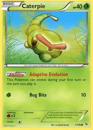 2014 Pokemon XY Flashfire #1/106 - Caterpie