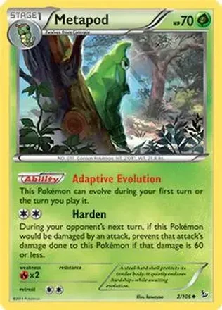 2014 Pokemon XY Flashfire #2/106 - Metapod