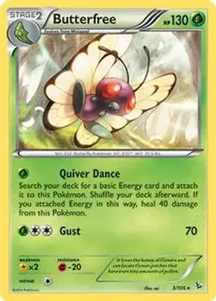 2014 Pokemon XY Flashfire #3/106 - Butterfree